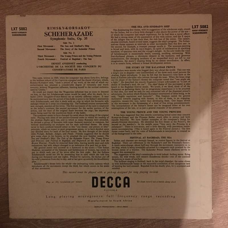 Rimsky-Korsakov - Ernest Ansermet Conducting L'orchestre De La Société Des Concerts Du Conserva...