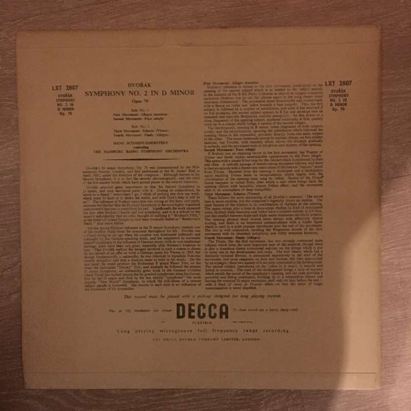 Dvořák - Hans Schmidt-Isserstedt, Hamburg Radio Symphony Orchestra  Symphony No.2 In D Mi...