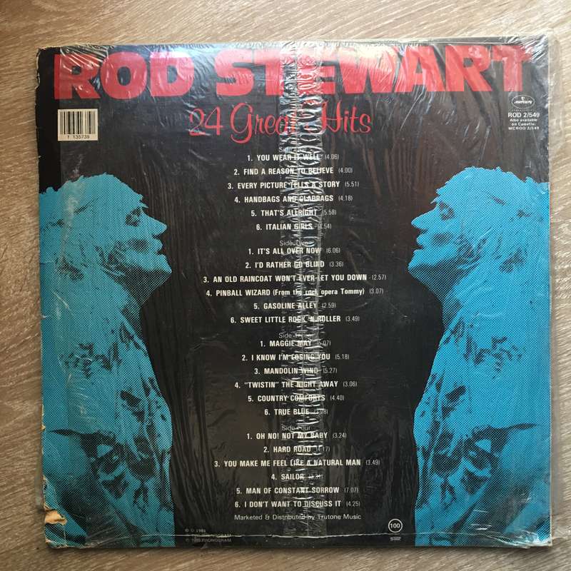 Rod Stewart - 24 Great Hits - Vinyl LP Record - Very-Good+ Quality (VG+)