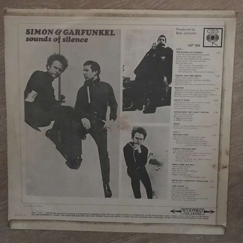 Simon & Garfunkel  Sounds Of Silence  Vinyl LP Record - Good+ Quality (G+)
