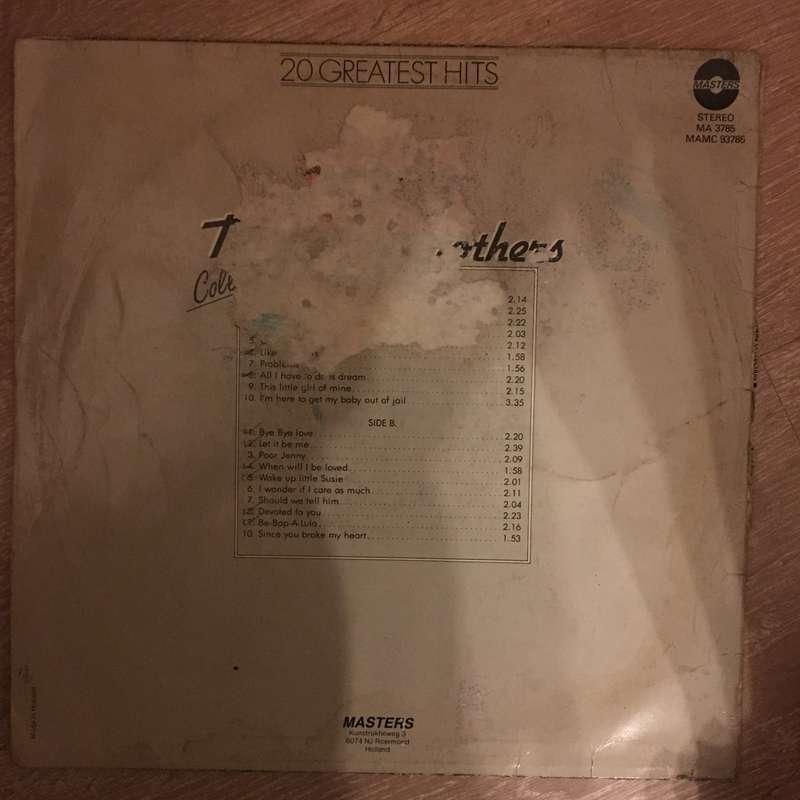 Everly Brothers - 20 Greatest Hits  -  Vinyl LP Record - Very-Good Quality (VG)