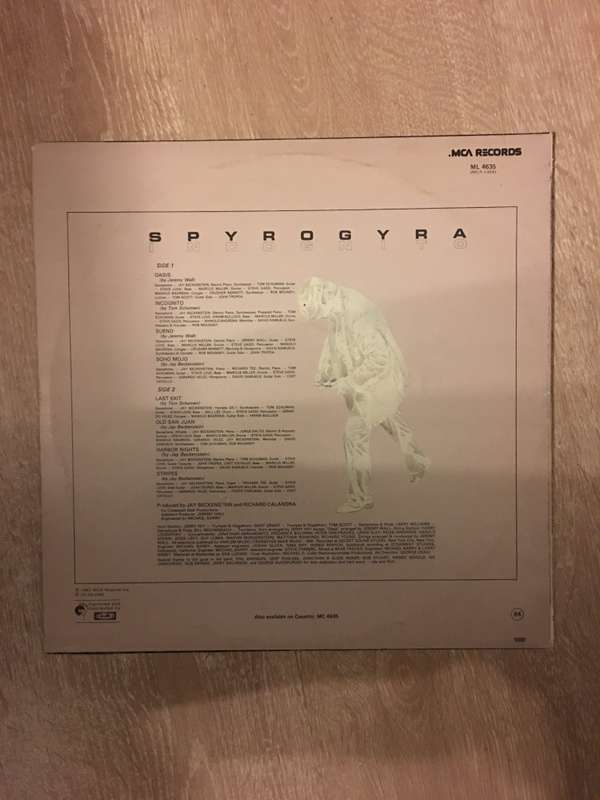 Spyrogyra - Incognito - Vinyl LP Record - Very-Good Quality (VG)