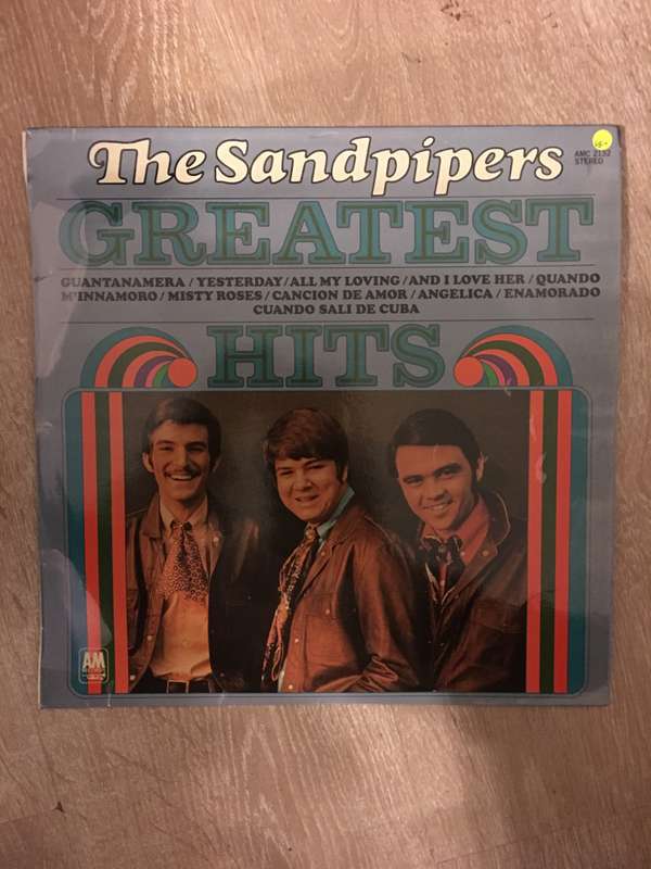 Sandpipers - Greatest Hits - Vinyl LP Record - Opened  - Very-Good+ Quality (VG+)