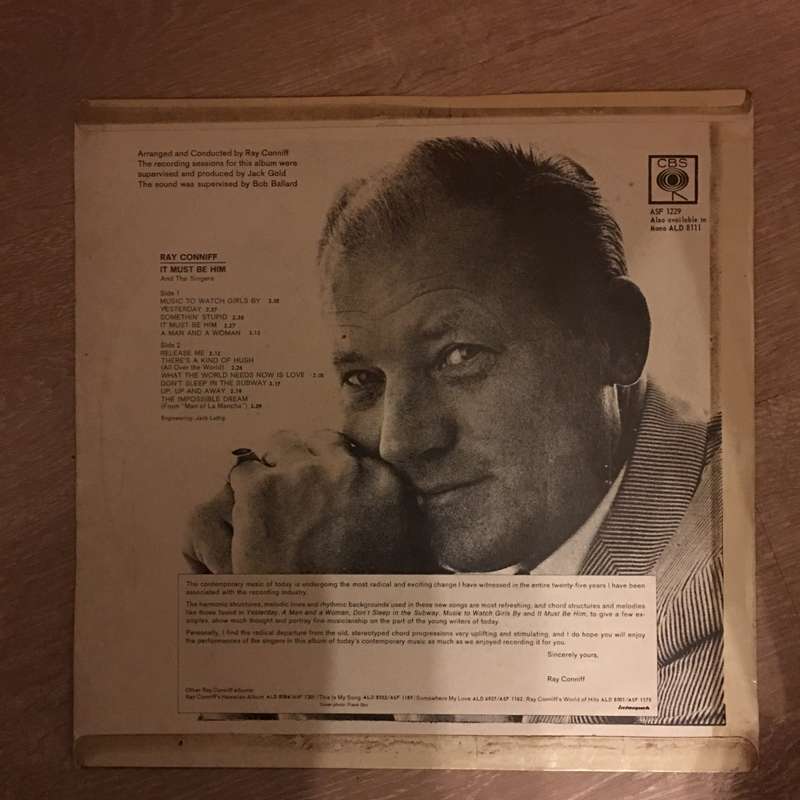 Ray Conniff - It Must Be Him -  Vinyl LP Record - Opened  - Very-Good Quality (VG)