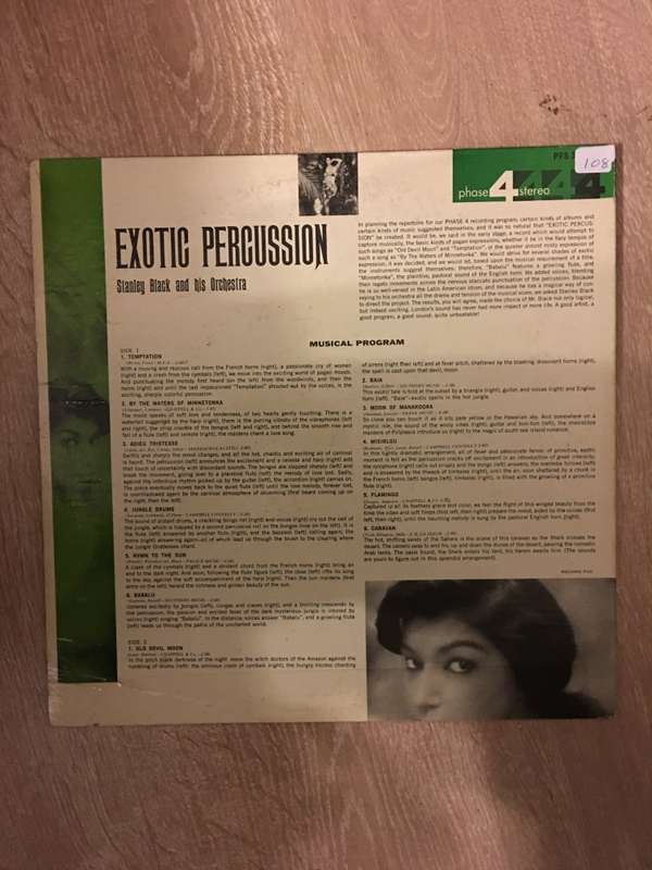 Stanley Black and His Orchestra - Exotic Percussion - Vinyl LP Record - Opened  - Very-Good- Qual...