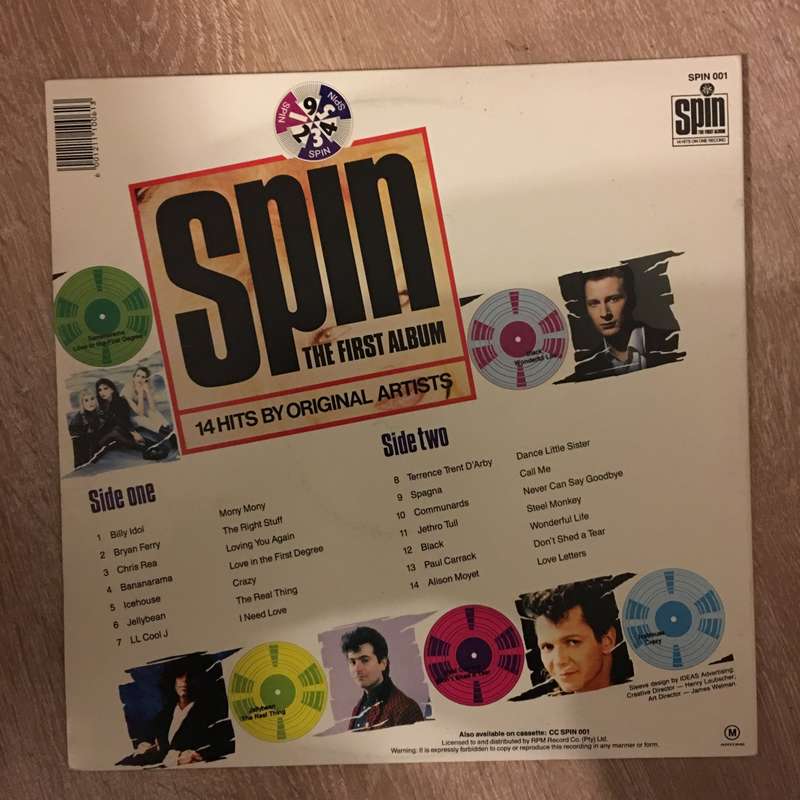 Spin - The First Album - 14 Hits By Original Artists - Vinyl LP Record (VG+)