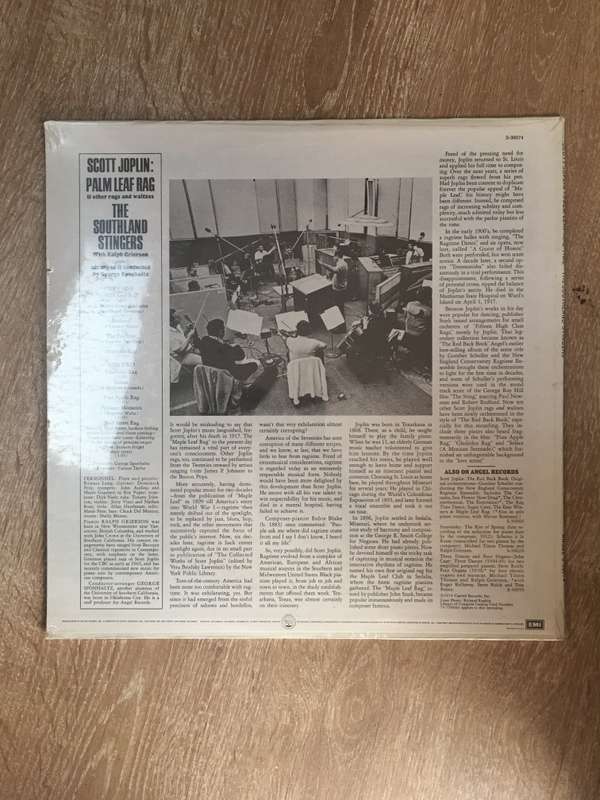 Scott Joplin - Palm Leaf Rag -  Vinyl LP - New Sealed