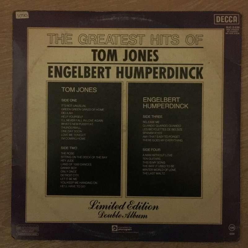 The Greatest Hits Of Tom Jones & Engelbert Humperdinck Limited Edition - Vinyl LP Record - Opened...