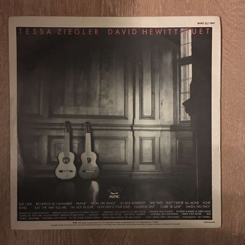 Tessa Ziegler, David Hewitt  Duet -  Vinyl LP Record - Opened  - Very-Good Quality (VG)