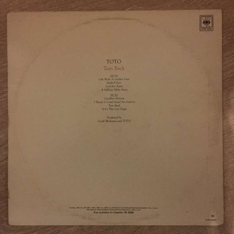 Toto - Vinyl LP Record - Opened  - Very-Good+ Quality (VG+)
