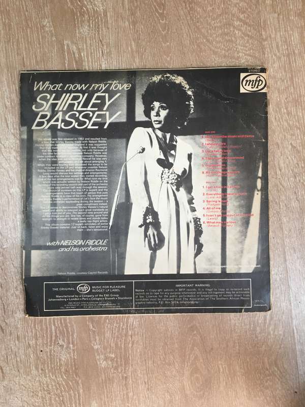 Shirley Bassey - What Now My Love - Vinyl LP Record - Opened  - Very-Good- Quality (VG-)