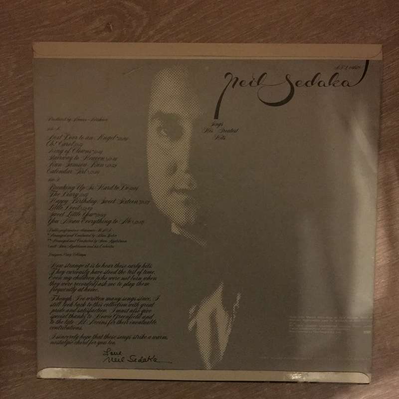 Neil Sedaka Sings His Greatest Hits - Vinyl LP Record - Very-Good+ Quality (VG+)