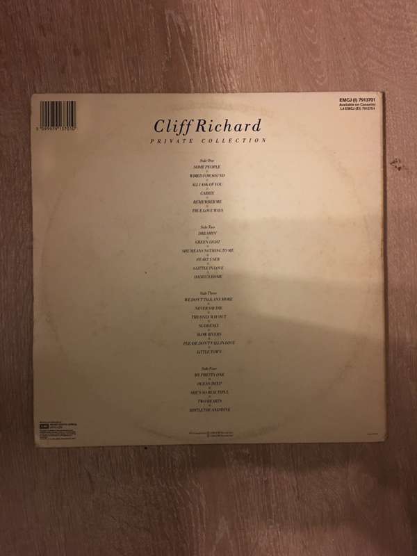Cliff Richard - Private Collection  - Vinyl LP Record - Opened  - Very-Good+ Quality (VG+)