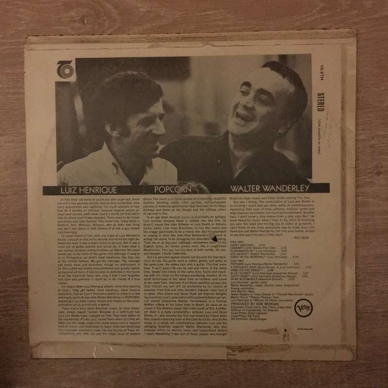 Luiz Henrique And Walter Wanderley  Popcorn -  Vinyl LP Record - Opened  - Very-Good+ Quali...