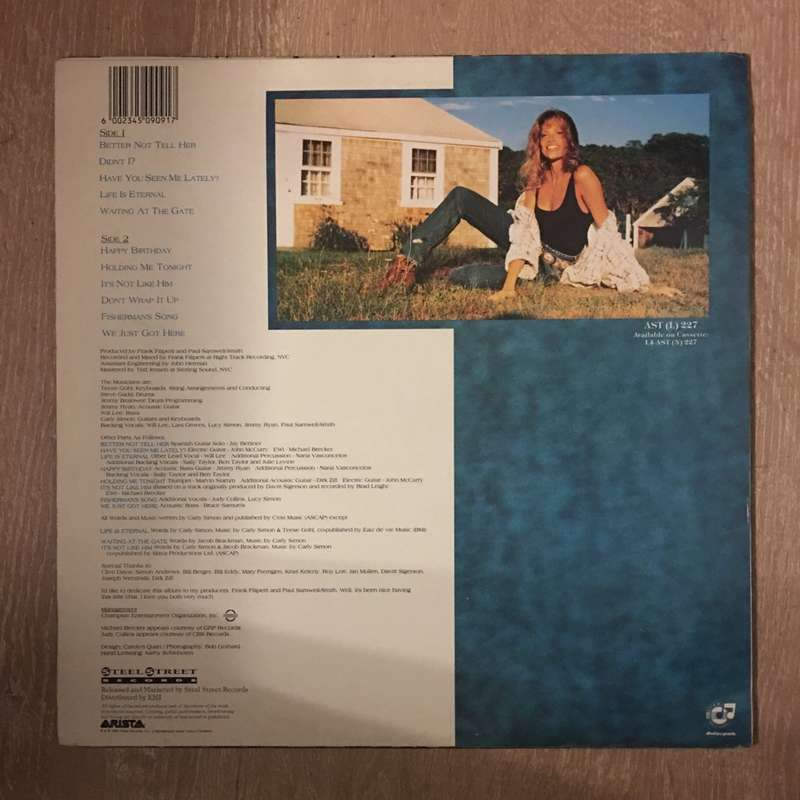 Carly Simon - Have You Seen Me Lately - Vinyl Record - Opened  - Very-Good+ Quality (VG+)