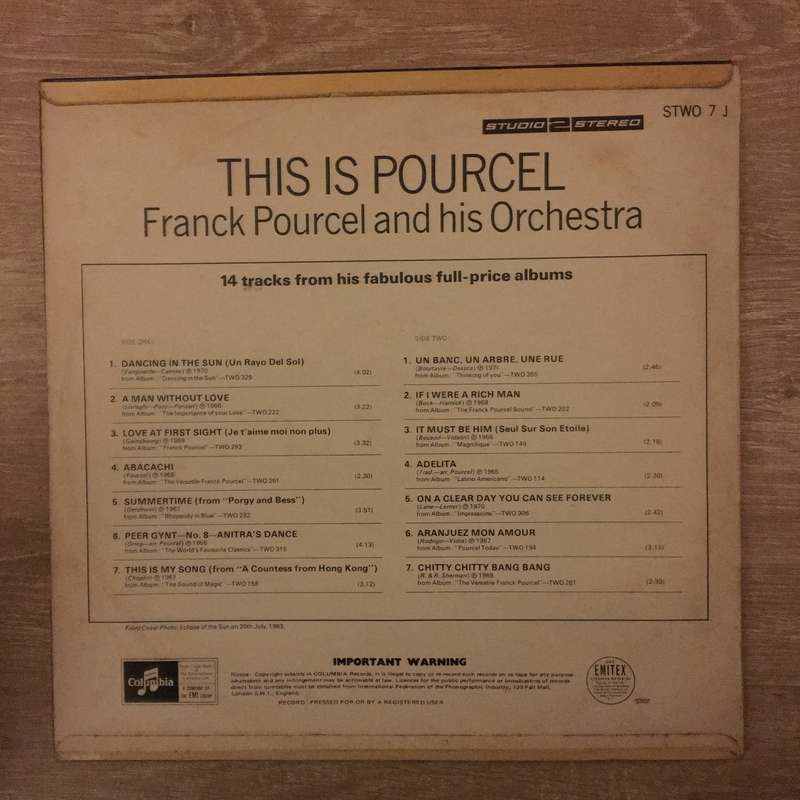 Franck Pourcel And His Orchestra  This Is Pourcel -  Vinyl LP Record - Very-Good+ Quality (...