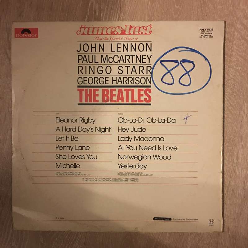 James Last Plays The Beatles  - Vinyl LP Record  - Very-Good- Quality (VG-)