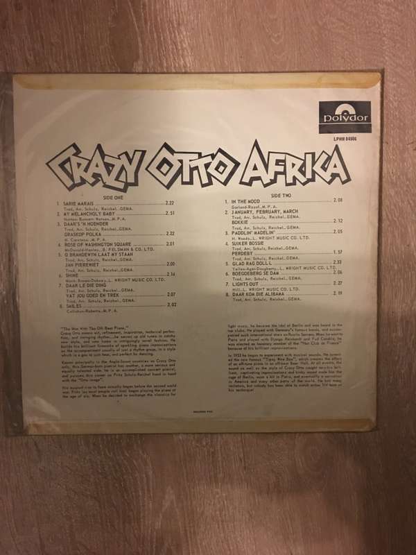 Crazy Otto - Afrika - Vinyl LP Record - Opened  - Good+ Quality (G+)
