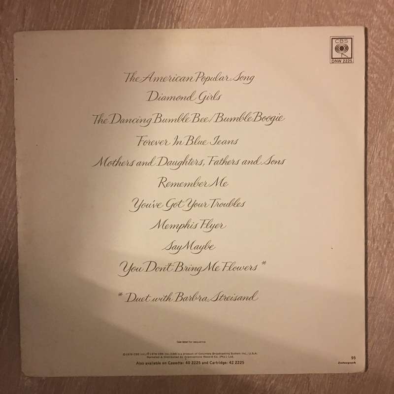 Neil Diamond - You Don't Bring Me Flowers - Vinyl LP Record - Opened  - Very-Good- Quality (VG-)