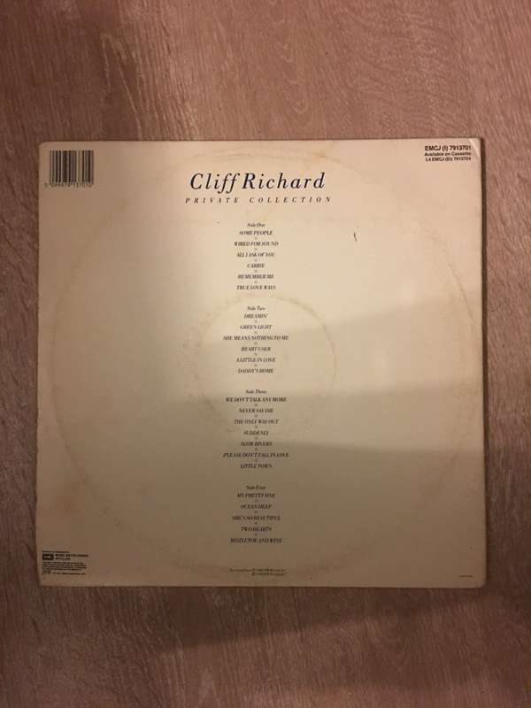 Cliff Richard - Private Collection - Vinyl LP Record - Very-Good- Quality (VG-)