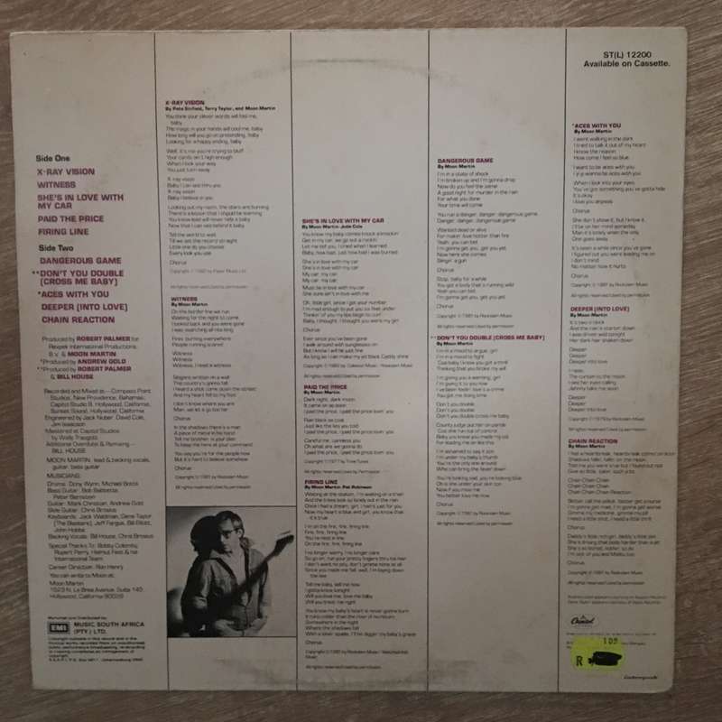 Moon Martin  Mystery Ticket - Vinyl LP Record - Opened  - Very-Good Quality (VG)