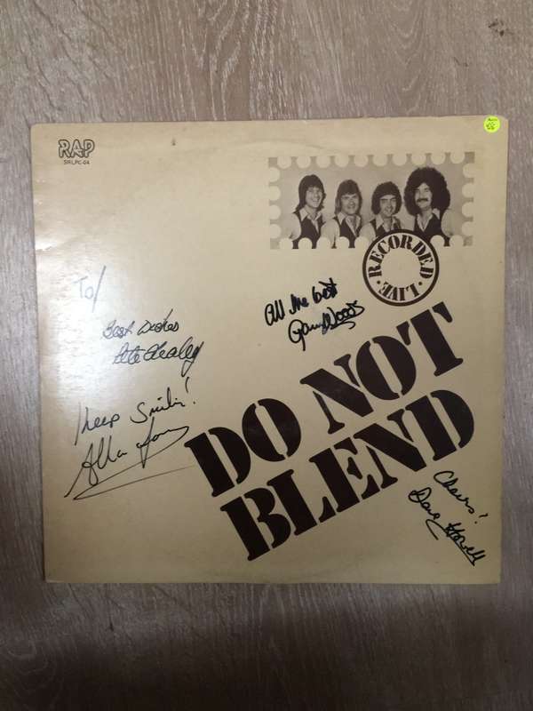 Do Not Blend - Recorded Live - Autographed By Band - Vinyl LP Record - Opened  - Very-Good+  Qual...