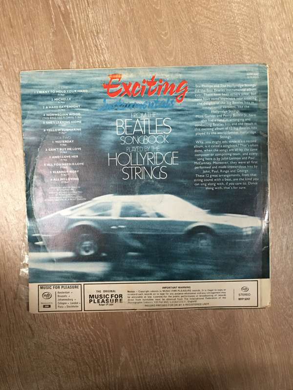 Hollyridge Strings - Exciting Instrumentals From the Beatles - Vinyl LP Record - Opened  - Good Q...
