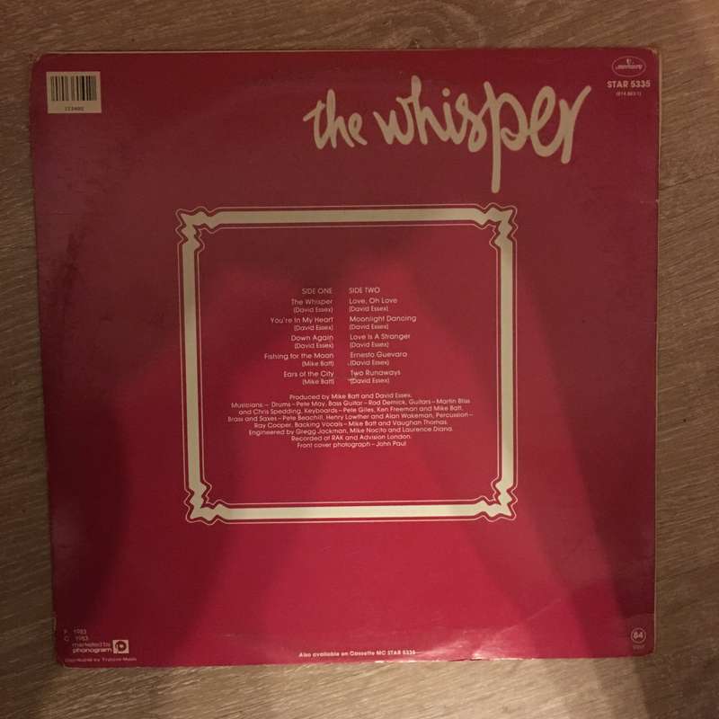 David Essex - The Whisper -  Vinyl LP Record (G+)