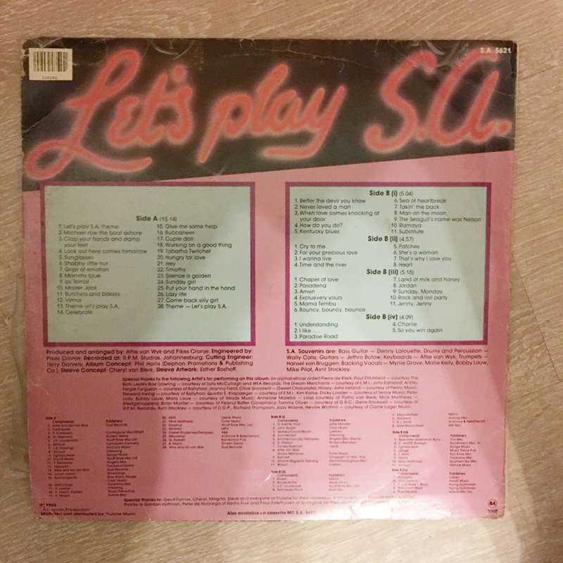 Let's Play SA (Orange Colour) - Vinyl LP Record  (VG)