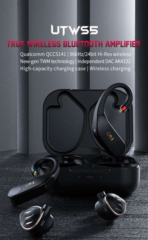 FiiO  - UTWS5 v2.0 - True Wireless Bluetooth Audiophile Earphone Hook Amplifier - 0.78 -2 Pin (In...