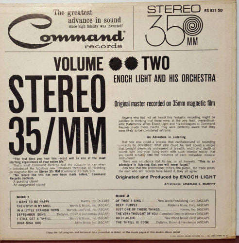 Enoch Light Orchestra Vol II Command Jazz - Vinyl LP Record - Very-Good+ Quality (VG+)