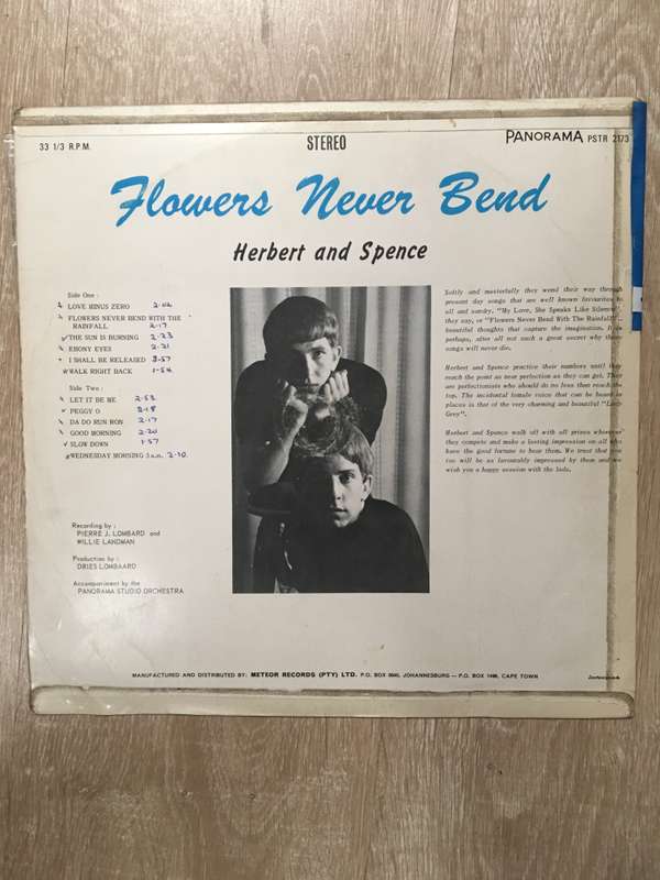 Herbert and Spence - Flowers Never Bend - Vinyl LP Record - Opened  - Very-Good+ Quality (VG+)