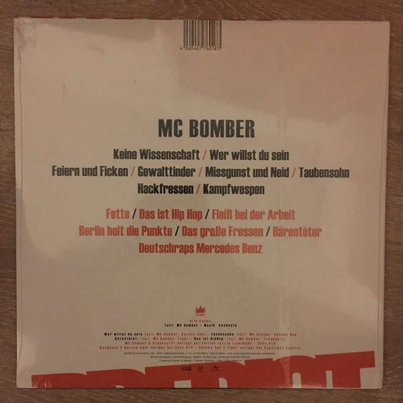 MC Bomber  Predigt - Vinyl LP Record - Sealed