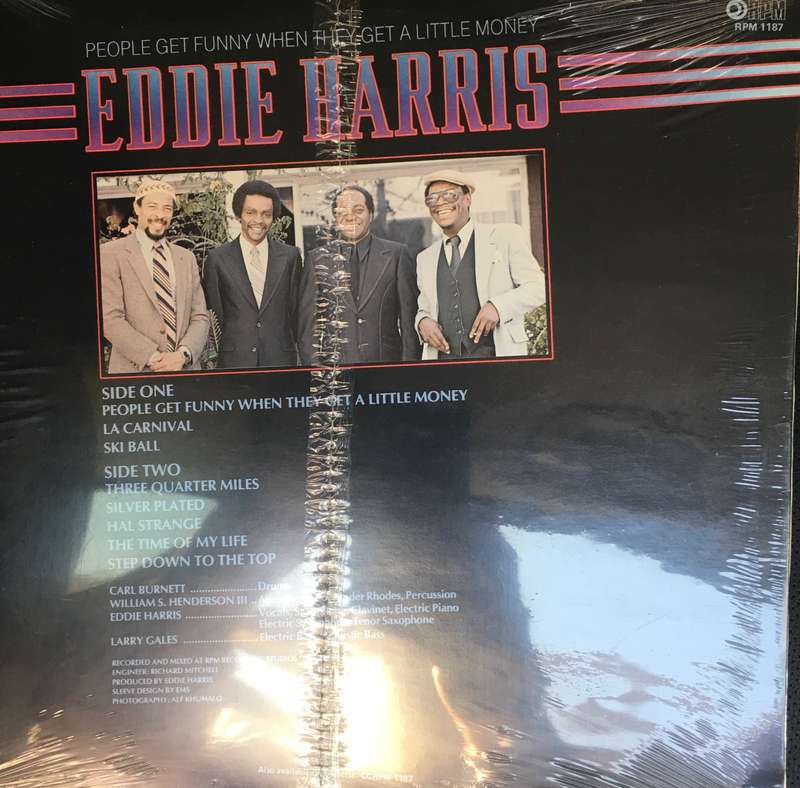 Eddie Harris - People Get Funny When They Get a Little Money -  Vinyl LP - New Sealed