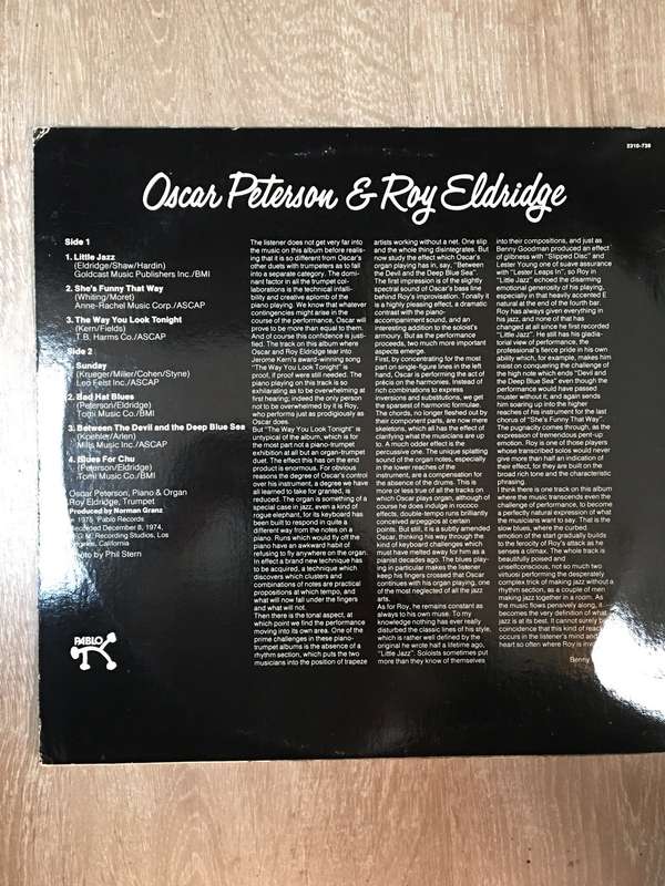 Oscar Peterson & Roy Eldridge  Oscar Peterson & Roy Eldridge - Vinyl LP Record (VG+)
