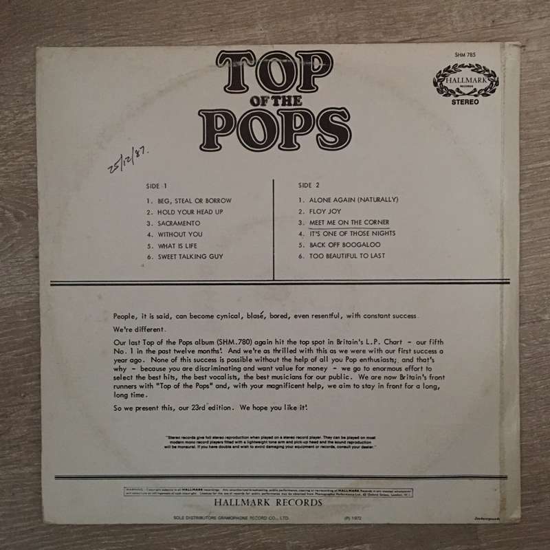 Top Of The Pops - Vinyl LP Record - Opened  - Very-Good+ Quality (VG+)