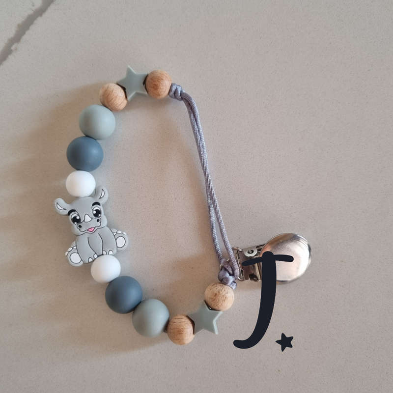 Silicone dummy clip, little rhino