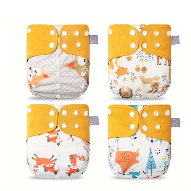 4 pack Elinfant grey lining pockets, Foxes