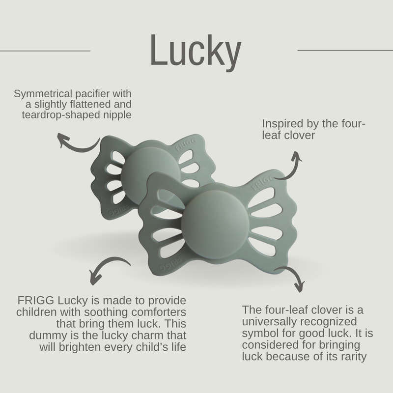 Frigg pacifier - Lucky, Symmetrical, silicone size 1 and 2