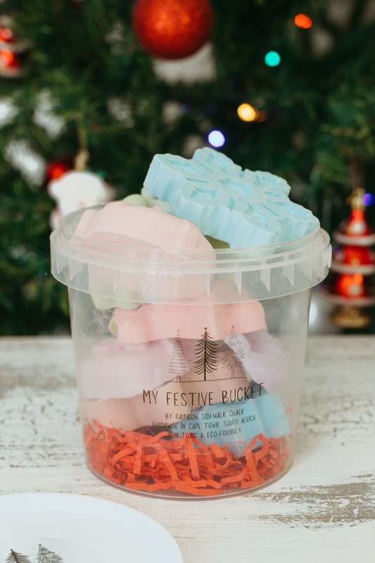Rainbow Sidewalk chalk - My festive bucket