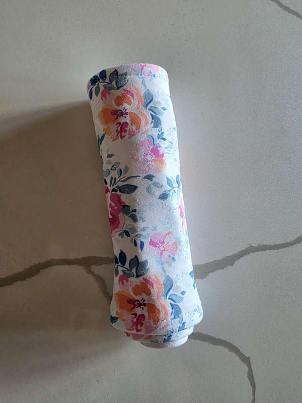 Burp Cloth Pink Flowers