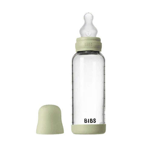 BIBS Glass Baby Bottle 240ml - 1 Pack - SILICONE
