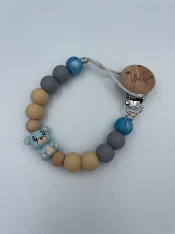 Teddy bear Silicone Dummy Clip