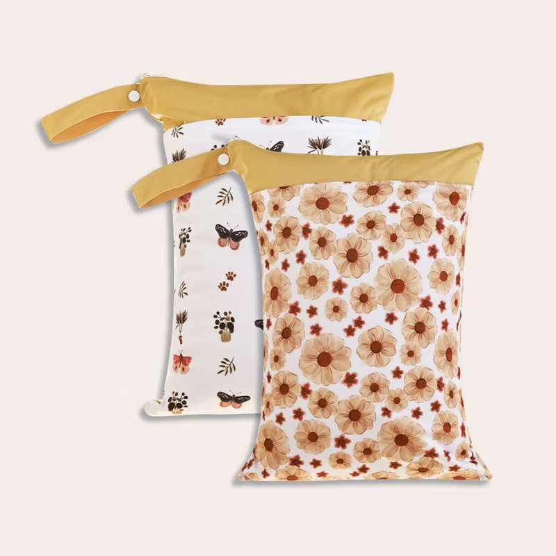 Happy Flute Wet bag,  Butterflies and flowers 2 pack