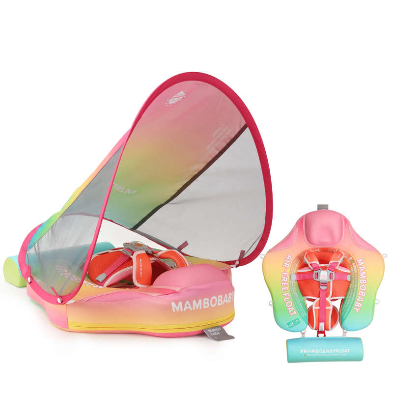 Mambobaby chest and back float - Air free - With canopy - Colorful