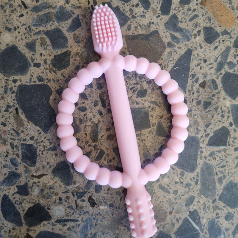 Silicone teether toothbrush