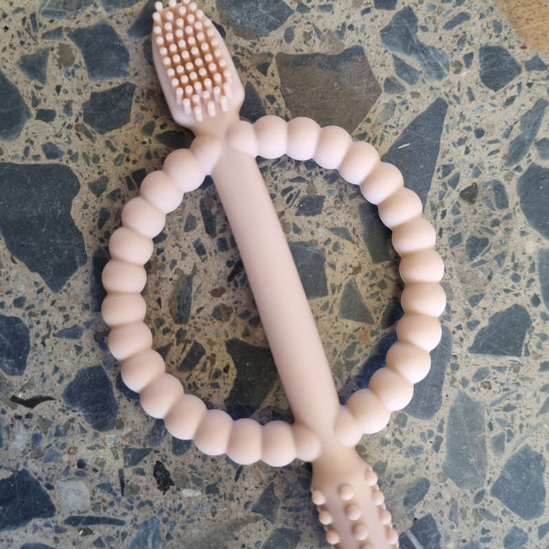 Silicone teether toothbrush