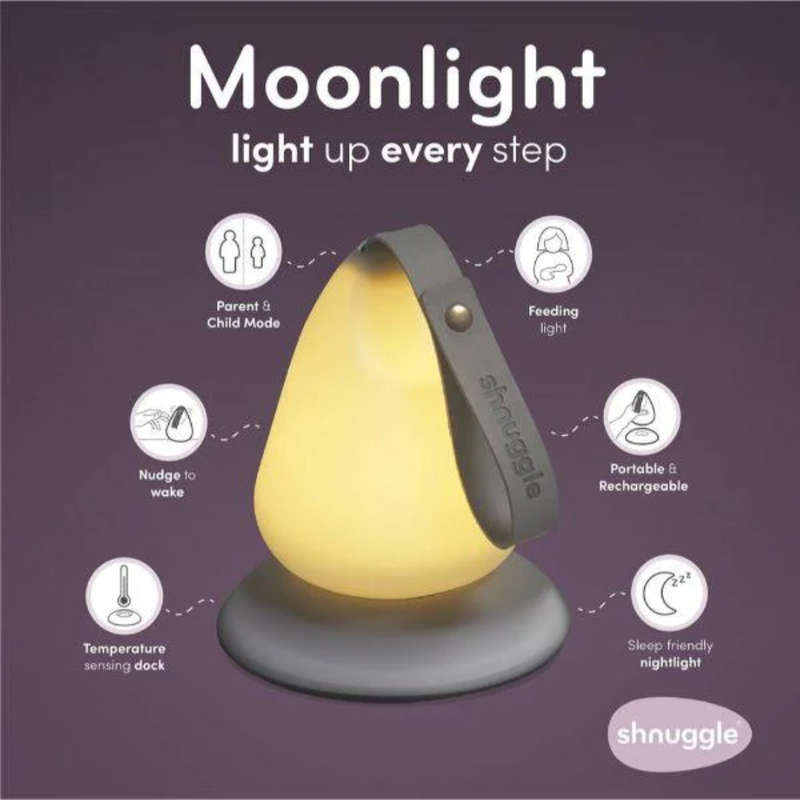 Shnuggle Moonlight Night Light | Baby & Toddler bedside Lamp