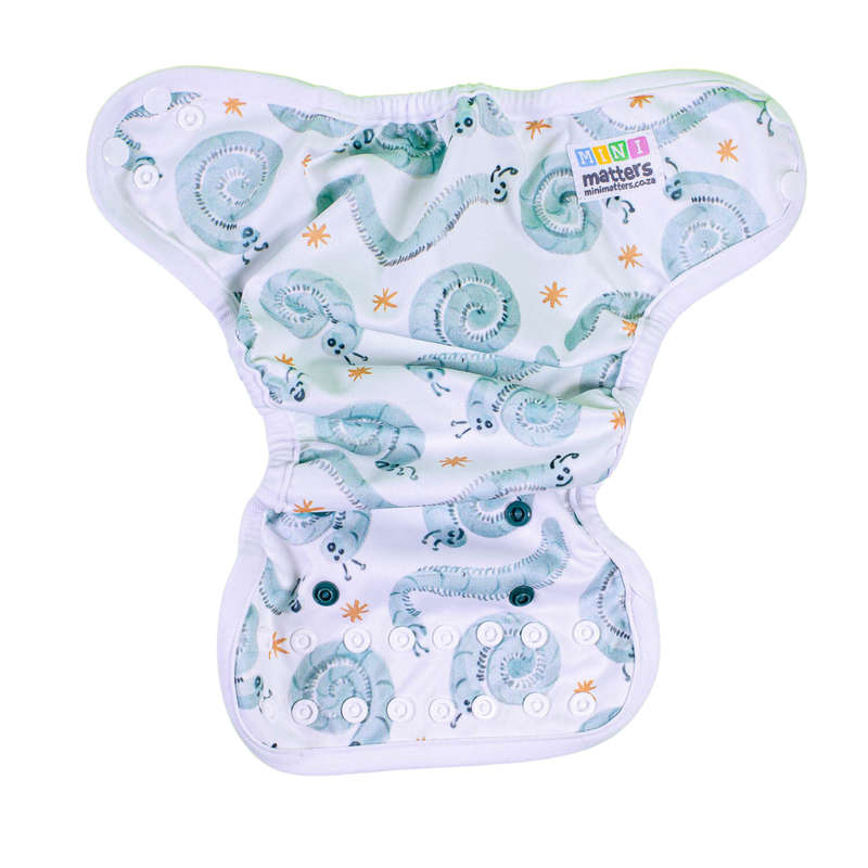 Mini matters PUL cover - newborn - Green shongololo