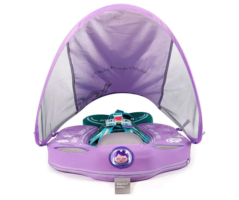 Mambobaby chest and back float - Air free - With canopy - Mermaid